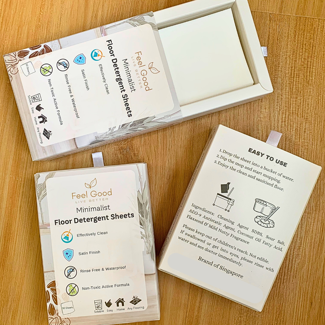 Feel Good Floor Detergent Sheets (30 Sheets) - Our Reusable Lifestyle