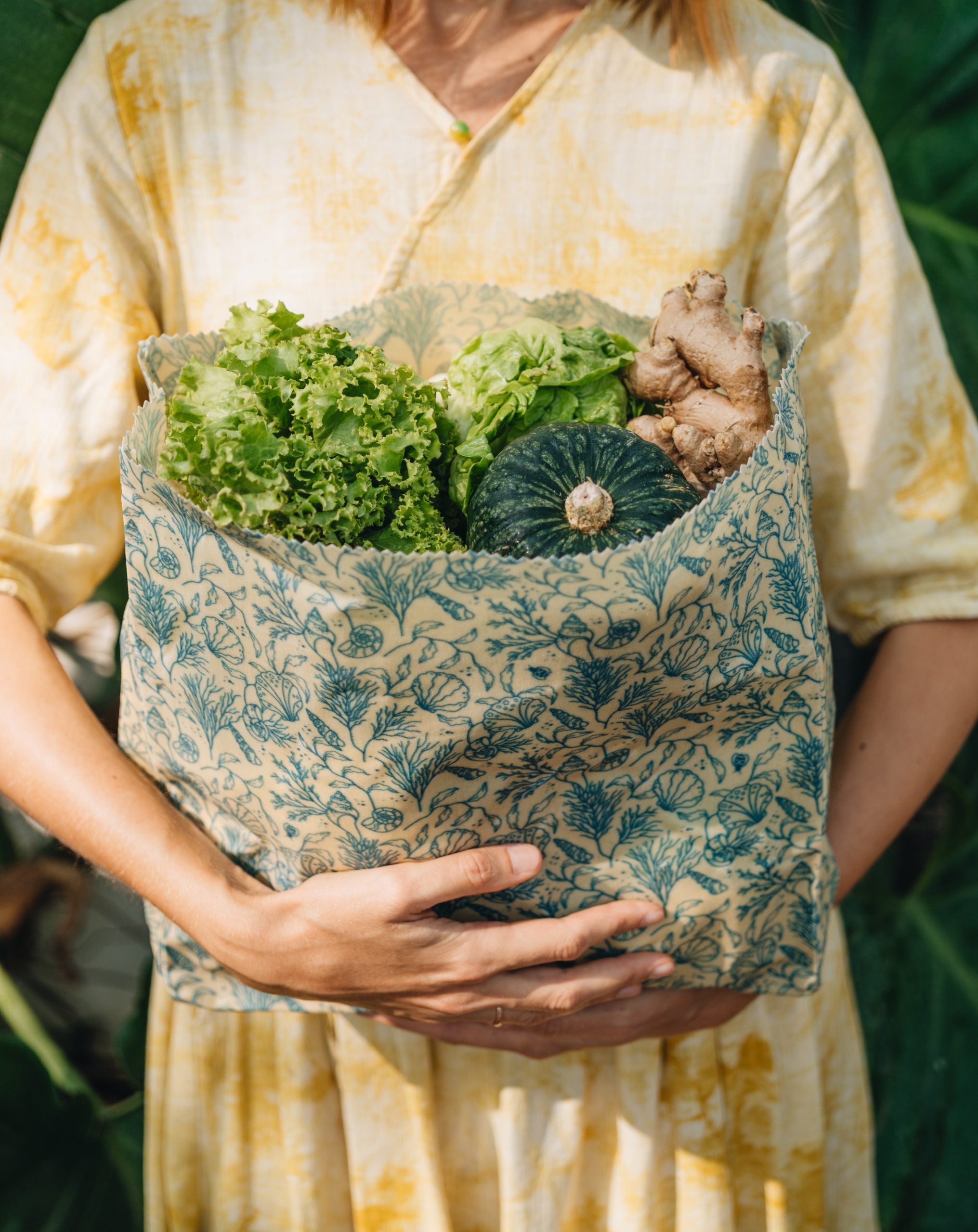 Large Waxed Food Bag – Sea Floor