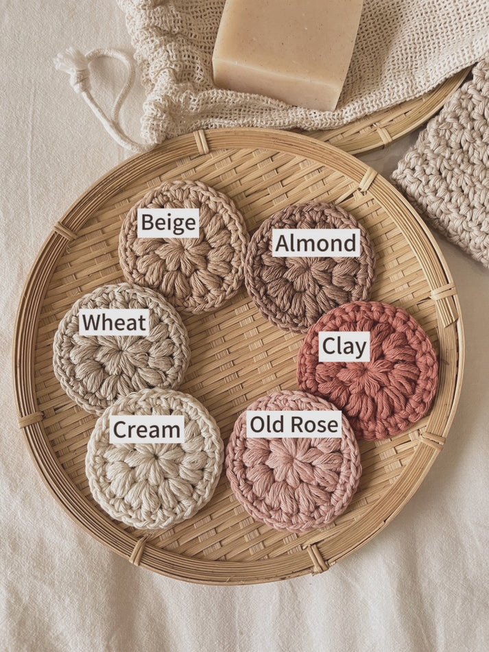 Reusable facial cotton rounds (set of 3) - Our Reusable Lifestyle