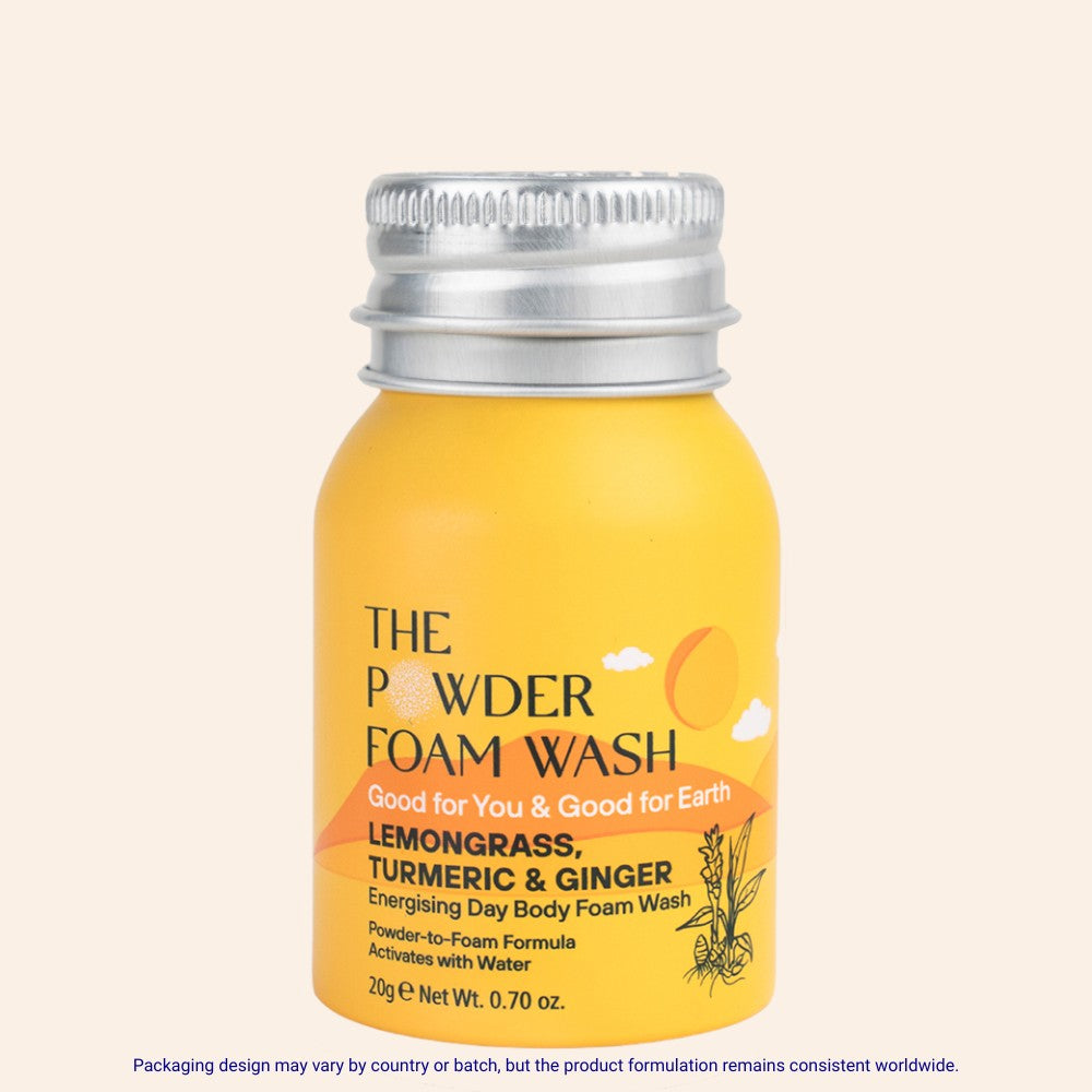 Energising Body Foam Wash For All Skin Types Lemongrass &amp; Turmeric 20g / 0.70oz
