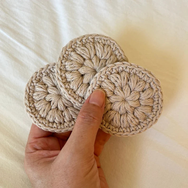 Reusable facial cotton rounds (set of 3) - Our Reusable Lifestyle